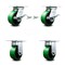 Service Caster 5 Inch Green Poly on Cast Iron Caster Brakes/Swivel Locks and 2 Rigid SCC, 2PK SCC-35S520-PUB-GB-SLB-BSL-2-R-2 - alternate 1
